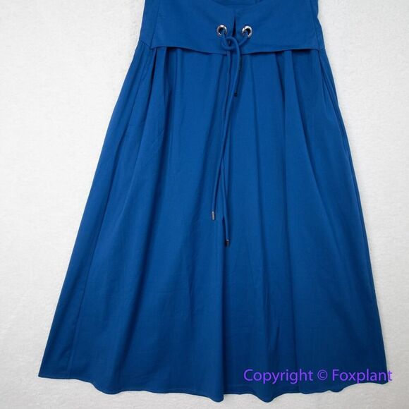 New! White House Black Market Short Sleeve Collar Poplin Midi Dress, size S - Picture 6 of 16